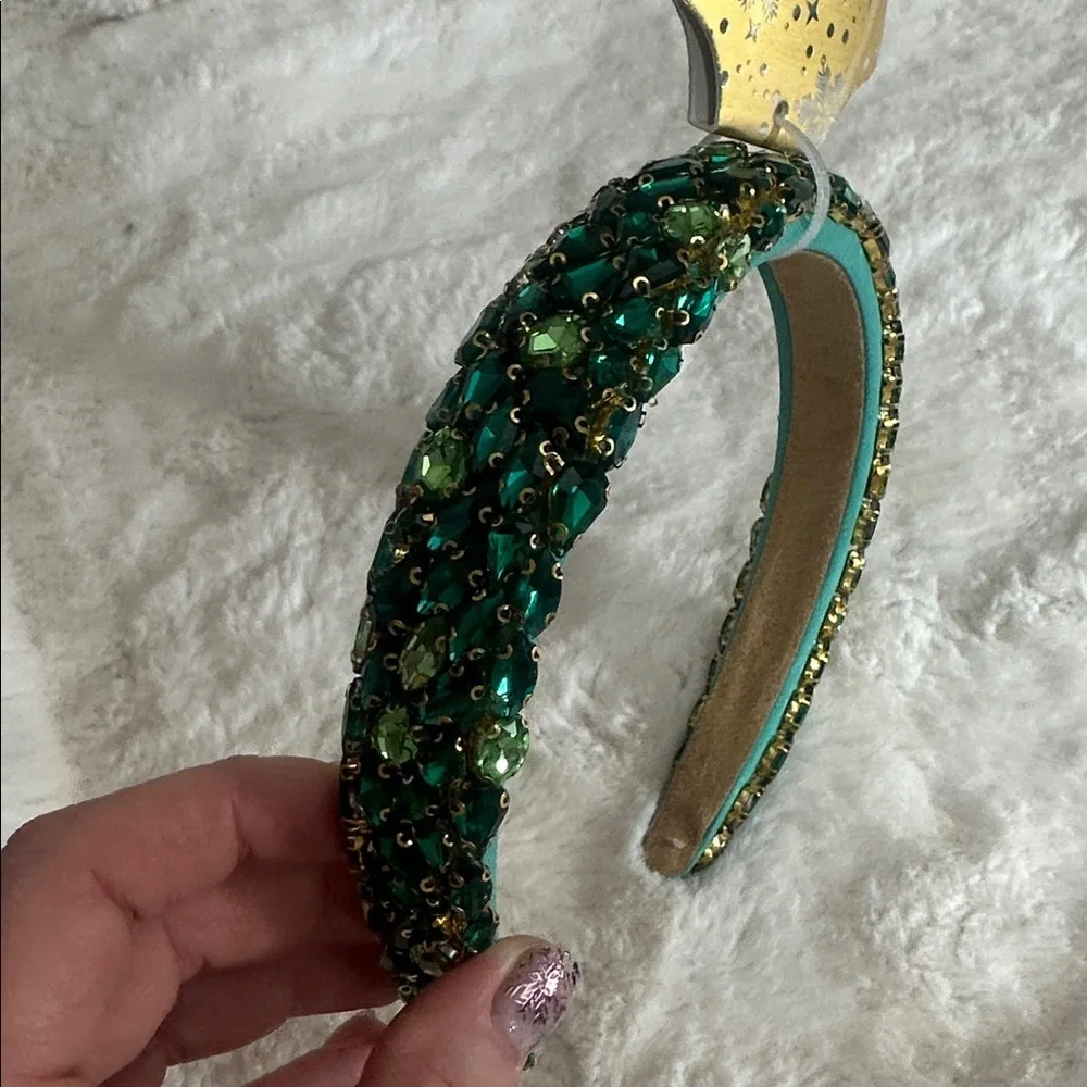 Sunday State green jeweled headband